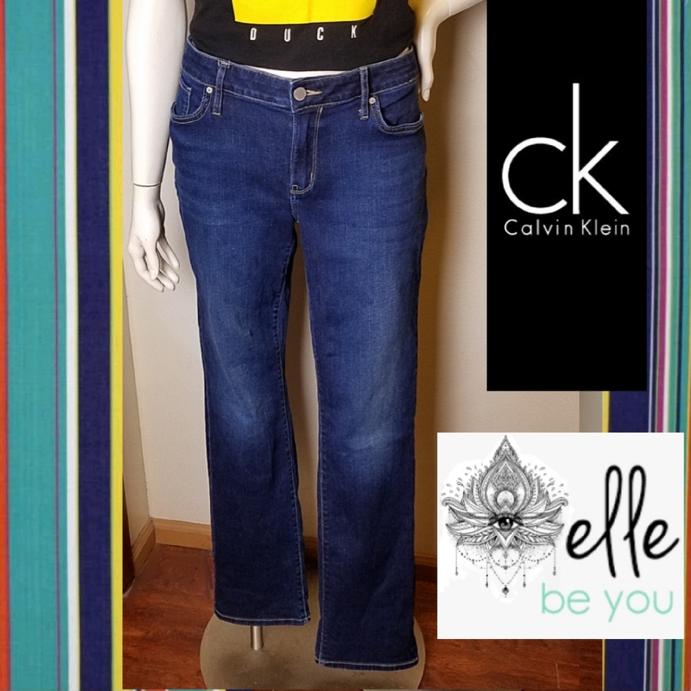 Calvin Klein Vintage Iconic Boyfriend Sexy Bootcut Med Dark Jeans sz 31 (12/14)
